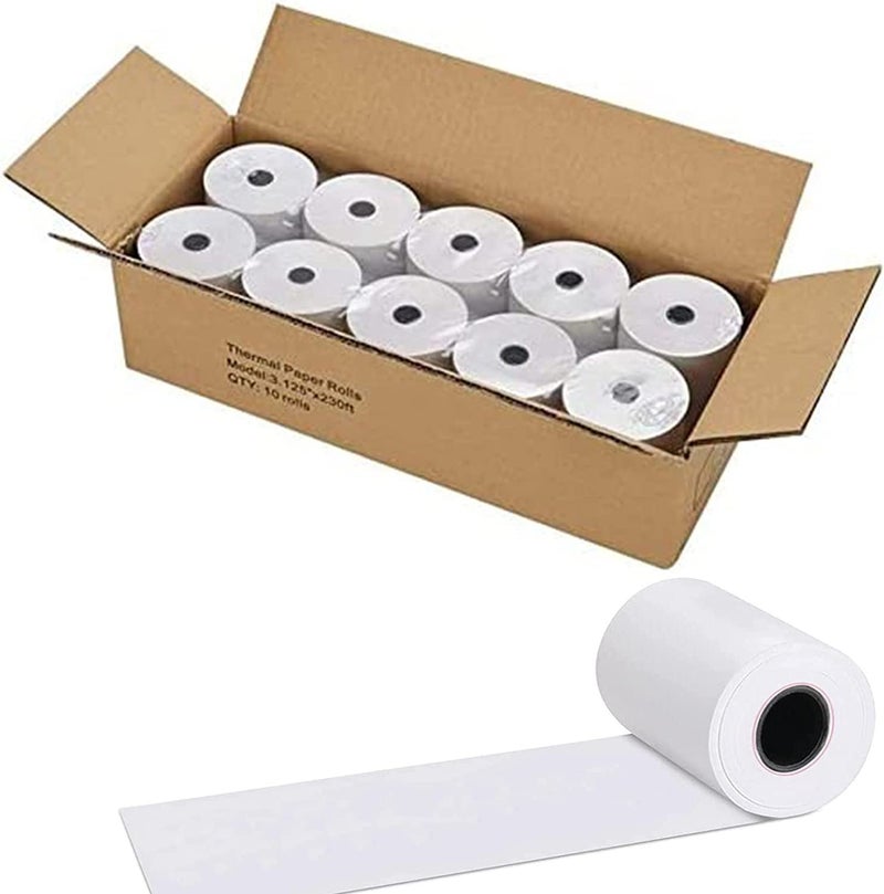 BESTEASY Thermal Receipt Rolls, 3 1/8 x 230ft Cash Register Receipt Paper (10 Rolls) - Image 1